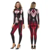 Costume a tema Costumi di Halloween per le donne Body sexy per adulti Tuta da donna Abbigliamento natalizio Festa in maschera Pelle stampata aderente 230825