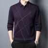 Polos pour hommes printemps et automne haut à manches longues loisirs amples faux chemises deux pièces col chemise à bascule 230825