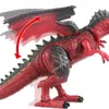 ElectricRC Animaux Électrique RC Dinosaure Jouets Spray Brouillard Feu Dragon Télécommande Éclairage Son Marche Animal Modèle Enfants Cadeau De Noël 230825