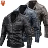 Heren leer kunstleer heren casual PU lederen jassen heren herfst winter casual motorjas heren windjack biker jassen kleding 230825