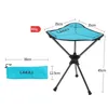 Mobilier de camp Portable loisirs de plein air pliant petit Mazar super léger en alliage d'aluminium rotatif chaise triangulaire pêche banc de camping 230825