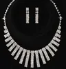 16 Stijl Bruids Bruiloft Kristal Strass Hanger Ketting Oorbellen Sieraden Sets Bruids Sieraden Accessoires ZZ