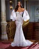 Illusion Lace Mermaid Wedding Dresses Bustier Corset Sexy Bridal Gown with Removable Sleeves Party robe de moriee