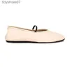 Raden Mary Jane Single Shoes Women's Summer Shallow Mouth Ballet Dance Shoes Flat Leather Mormor Shoes