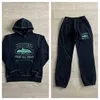 2023 New Hooded Tracksuit 남성용 후드 Topstitching Suits Stone Sick Colourway CRTZ 여성 스웨트 셔츠 및 스웨트 팬츠 세트