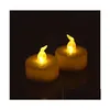 Candles Led Tealight Tea Flameless Light Colorf Yellow Battery Operated Wedding Birthday Party Christmas Decoration Drop Delivery Ho Otrkf