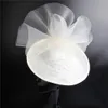 Chapeaux à large bord seau vert émeraude chapellerie mariée mariage maille fascinateur pince à cheveux dames formelle derby casque femmes cocktail chapeaux 230825