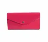 Fashion designer wallets luxury envelope purses men womens patent leather wallet embossed flower letter long card holder slim money clutch b