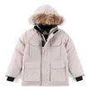 Kids Down Coats Canadan 유아 재킷 따뜻한 후드가있는 파카 디자이너 어린이 소년 아웃복 소녀 청소년 거위 두꺼운 아이 아기 겨울 스포츠웨어 블루 블랙 레드