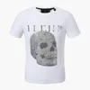 Diseñador PP Skull Diamond Camiseta Tiger Phillip Plain Hombres Camiseta Calaveras Manga corta Dollar Bear Brand Tee Camiseta de alta calidad Tops Wp1688