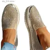 2024 robe Rhingestone Flats bling mode coudre les mocassins de plate-forme pour femmes