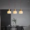 Lampes suspendues japonaises Ins minimalistes en céramique de cuivre pour salon/salle à manger décoration LED E14 Restaurant El Bar porche cuisine