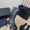 Bottes tendance pour femmes, bottes de pluie C décontractées et élégantes avec lettres imprimées