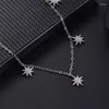 Choker Classic Silver Color Star Halsband Small David Stars Short Chain Pendant Halsband Europe Europe Jewelry for Women Collier ZK30