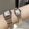 New Elegant Designer Classic 2023 Watch Womens Mens Panthere Fashion Quartz Square Tank Women Gold Sier Orologi Montre de Luxe ES 47686 26390 86