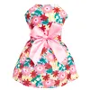 Hundkläder Summer Small Floral Princess Dress Puppy Dresses For Dogs kjol bröllop Multicolor ärmlösa kjolar 230825