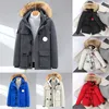 Mens Down Parkas Canadá Marcas de Moda Designers Goose Down Jacket Unisex White Duck Down Casacos Mens Mulheres Inverno Quente Outerwear Natural Real Raccoon Fur Coll