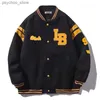 Supzoom Neue Ankunft Mode Gespleißt Stickerei Brief Marke Kleidung Lose Baseball Uniform Weibliche Winter Mantel Bomber Jacke Männer Q230826