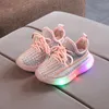 Athletic Outdoor Children Led Shoes Boys Girls Lighted Sneakers Glowing for Kid Green Black Baby with Luminous Sole 230825