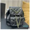 Designer Mini Rucksack Geldbörse Kanal Rucksäcke Schulter Cross Body Frau Kanal Geldbörsen Kartenhalter gestepptes Leder Duma Mini Handtaschen Kettenbrieftasche