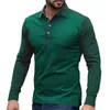 Camisetas masculinas moda primavera e outono casual manga longa para homens camisa de compressão alta treino solto ajuste