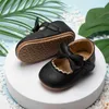 Primeiros caminhantes Kidsun bebê princesa sapatos infantil arco jardim sapatos versáteis antiderrapante borracha macia sola plana pu primeiro walker recém-nascido estilo mansão l0826