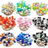Zęby Zabawki Cuteidea 20pcs silikonowe koraliki 9 mm okrągły perłowa żywność BPA darmowy majsterkowicz łańcuch biżuterii