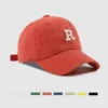 Ball Caps Retro Letter R Borduren Baseball Cap Dames Heren Gewassen Katoen Verstelbare Hip Hop Zonnehoed Casual Outdoor Vader Hoeden 230825