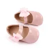 Chaussures bébé nouveau-né bébé garçon fille chaussures fille classique nœud papillon semelle en caoutchouc anti-dérapant PU chaussures habillées premier marcheur enfant en bas âge chaussures de berceau L0826