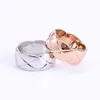 Rose Gold Ananasring Kvinnor Rostfritt stål Fashion Par Rings Valentine Days Christmas Gift for Woman Accessories Whole3573596