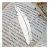 Bookmark Atacado 7 Cores Metal Feather Document Book Mark Label Golden Sier Rose Gold Office School Supplies Drop Delivery Busine Ot9Bm