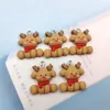 Charms 10pcs świąteczne zwierzęta jelenia żywica pies charmy kawaii wisiorki urok do bransoletki bransoletki brelok biżuterii DIY Kid Biżuteria Making C1090 230826