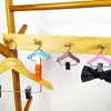 Hangers Mini Coat Hanger With Clip Multifunctional Maple Octagonal Wood Small Pet Non-slip