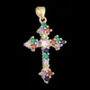 Charms Juya DIY 18K echt vergulde groothandel Christian Cross Charms voor handgemaakte kerst religieuze rozenkrans hanger sieraden maken 230826