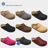 9A Designer Boston Clogs Sandals Slippers Cork Flat Fashion Summer Leather Slide المفضل شاطئ الأحذية غير الرسمية