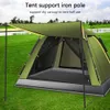 Abrigos de 2m / 6,6 pés de tenda toldo polo dobrável zinco banhado tubo de ferro haste para acampamento ao ar livre viagens de sol com acessórios de lona
