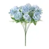Bouquet de fleurs d'hortensia pivoine en soie, 7 fourchettes, œillets artificiels réalistes en plastique, fleur, fête de mariage, décoration de jardin de maison