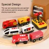 ElectricRC Track RC Electric Train Toy Railway Diecast Locomotive Children Gifts Wood Educational Sets Vehicles Kids Accessories 230825