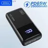 INIU 65W POWERBANK 25000MAH FAST CHARGE USB C PD 3-PORTラップトップ外部バッテリー充電器用MacBook Dell Tablet iPhone Samsung Q230826