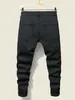 Mens Jeans Cool Rasgado Calças Skinny Stretch Slim Denim Calças Grande Tamanho Hip Hop Preto Azul Casual Jogging para Homens 230825