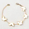 AFSHOR article de vente chaude cinq bracelet papillon pour les femmes mode double face Imitation fritillaire lien bracelet bijoux