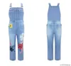 Kvinnors jeans jean overall slacks 2023 mode tryck vintage mamma overaller rippade ärmlösa hängslen byxor