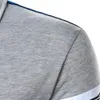 Polos Men Men krótkie koszulę polo Casual Top Contrast Design Dekoracja pasiastej wstążki Summer Fashion 230825
