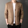 Men's Sweaters 2023 High Quality Knitted Cardigan Buttonless Casual Suits Man Clothes Long Sleeved Coats Jacket