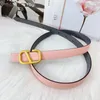 AA1112 omen Taille Mince Ceinture Réversible en Cuir Véritable Mode Vintage Ceinture Largeur 2cm Taille 95cm-110cm avec Robe Décorative Femme Lettre V Ceintures