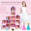 Popaccessoires Kinderspeelgoed Simulatie Poppenhuis Villaset Fantasiespeelhuis Montagespeelgoed Prinses Kasteel Slaapkamer Meisjes Geschenkspeelgoed voor kinderen 230826