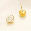 Luxury Brand Designer Heart Shape Earrings C Letters Stud Earrings 18K Gold Plated Earrings High Quality Not Fade Wedding Party Jewelry for Women Girls Dropshipping