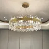 Lampadari a LED Moderni Plafoniere a sospensione in cristallo di lusso per soggiorno Sala da pranzo Cucina Decorazioni per la casa Sospensione a sospensione Lustro