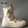 Buty Black Street Real Picture White Canvas High Top Lace Up Buty Buty Buty Pentacler Personalize High Street Boots 230825