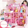 Doll Association Kids Toy Toy Simulation House Villa مجموعة Prayend Play House Assembly Toys Princess Castle Bedroom Girls Gift Toy للأطفال 230826